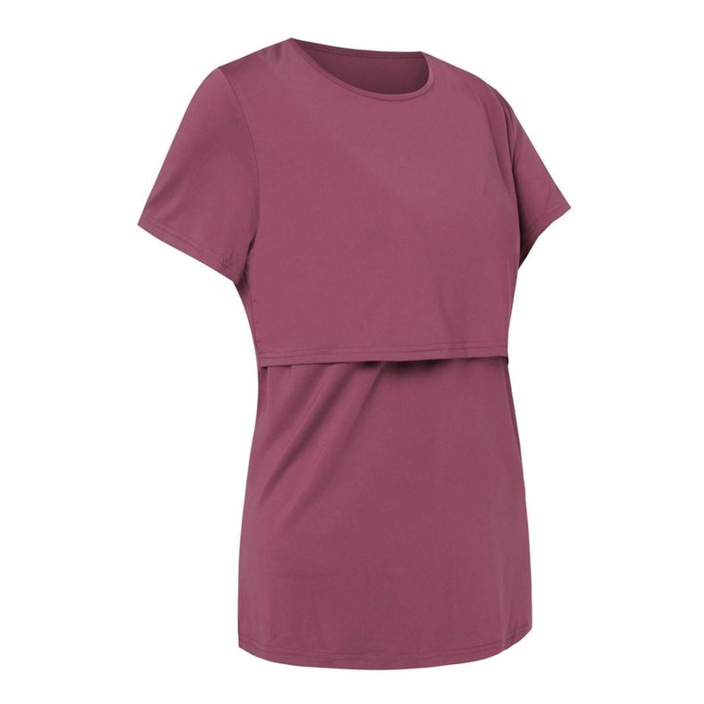 Polera Lactancia Maternidad Lina Manga Corta Magenta-1