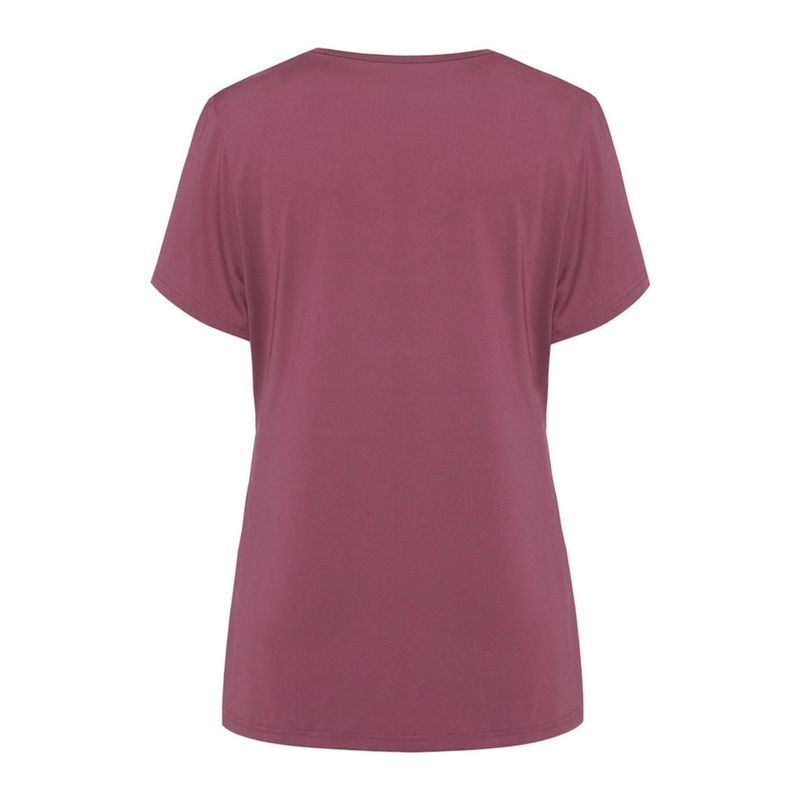 Polera Lactancia Maternidad Lina Manga Corta Magenta-2