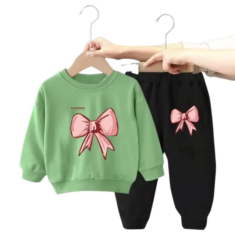 Buzo Niña Infantil Algodón Cintas Poleron Verde Claro-0