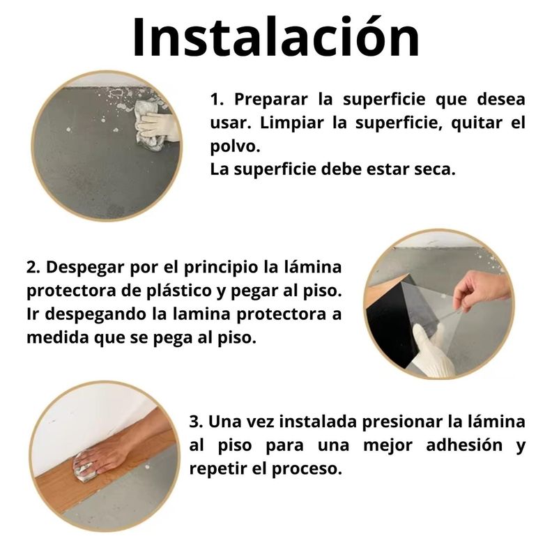Piso Vinilico Adhesivo Simil Madera Cafe 5 m2 SPC68011-4