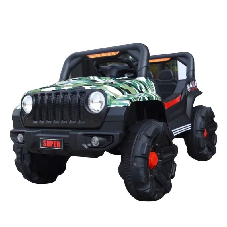 Auto Electrico Infantil Jeep Batería Con Control 2188pp Verde-0
