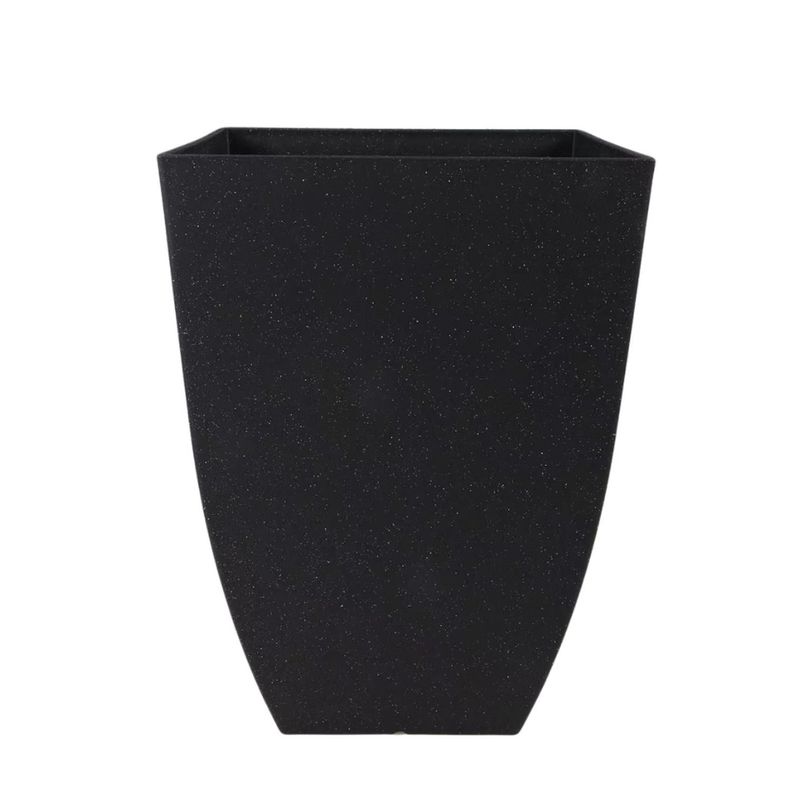 Macetero Grande. Simil Piedra. 37x35x35 cm. Negro-0