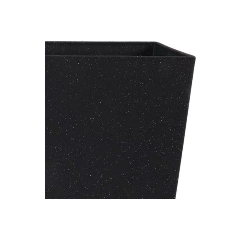 Macetero Grande. Simil Piedra. 37x35x35 cm. Negro-1