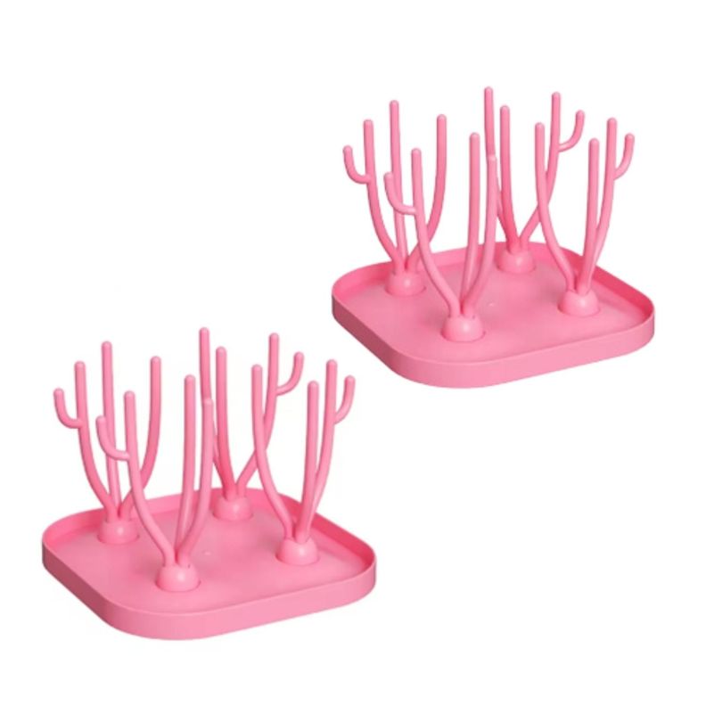 Secador Escurridor Organizador Mamadera 2 unidades Rosa-0