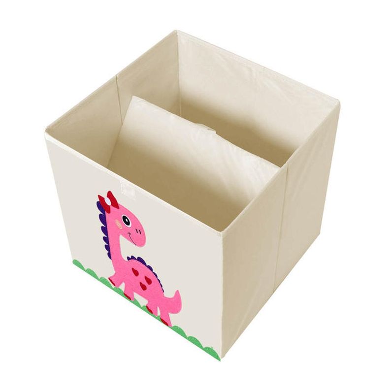 Caja Organizador Juguetes Ropa Infantil Kivara Dino Rosa-3