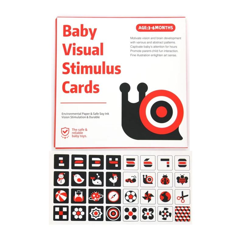 Tarjeta Estimulacion Visual Bebe Etapa 1 y 2 Alto Contraste-2