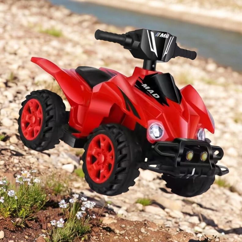 Cuatrimoto Auto Electrico Arena Infantil Luz Sonido Roja-1