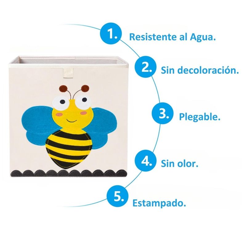 Caja Organizadora Juguetes Ropa Infantil Abeja-2