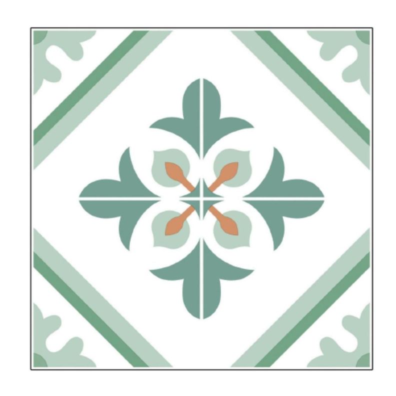 Piso Vinilico Adhesivo. Simil Ceramica. 0,9 m2. 0901-0