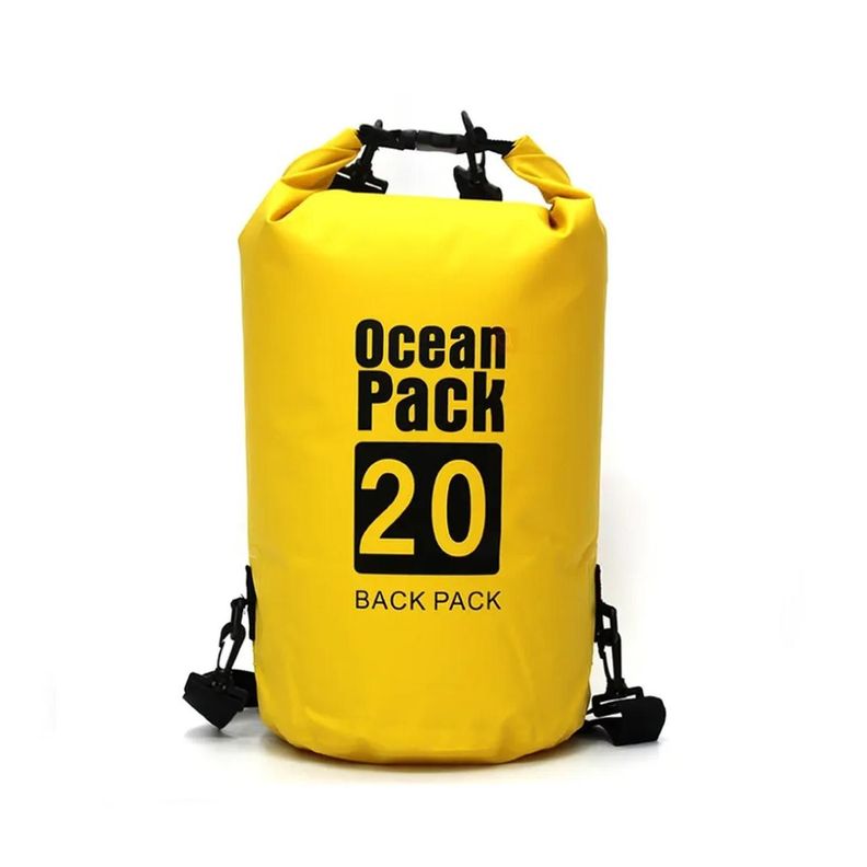 Bolso Seco Impermeable 20L Amarillo-0