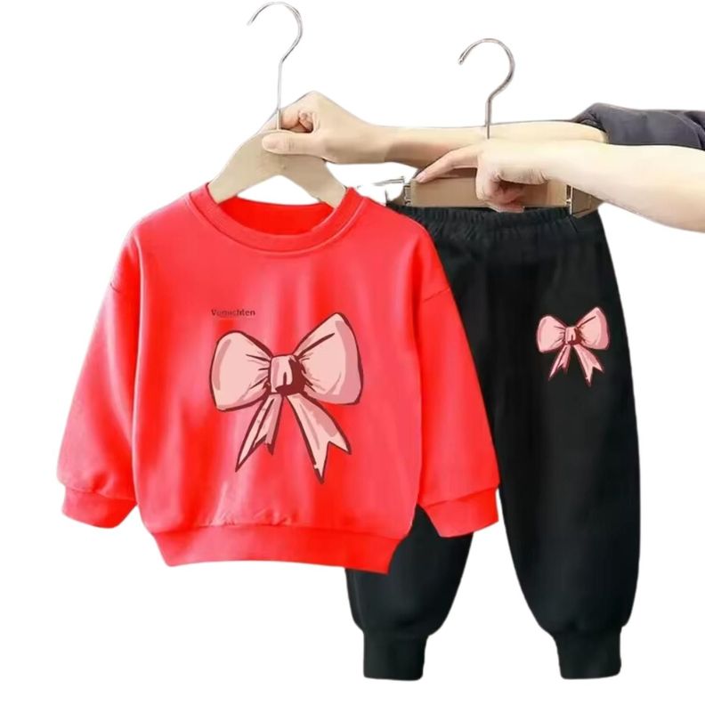 Buzo Niña Infantil Algodón Cintas Poleron Rojo-0