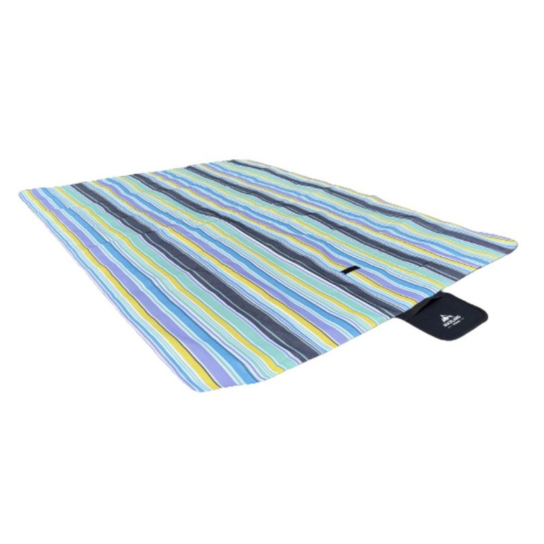 Manta de Picnic Impermeable 150 x 180 Rayas Azules-3