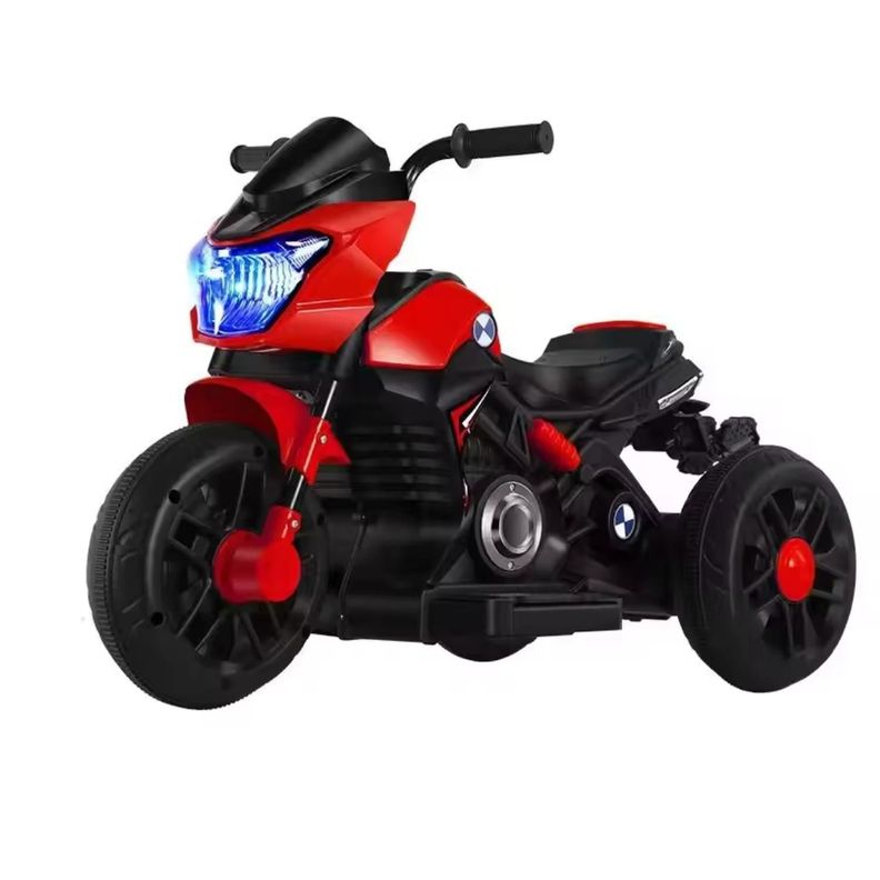 Moto Niño Antivuelco A Bateria Recargable Luz y Sonido Red-0