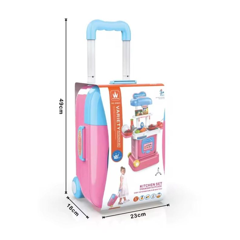 Cocina Juguete Infantil Con Maleta Luz y Sonido 15 Piezas-3
