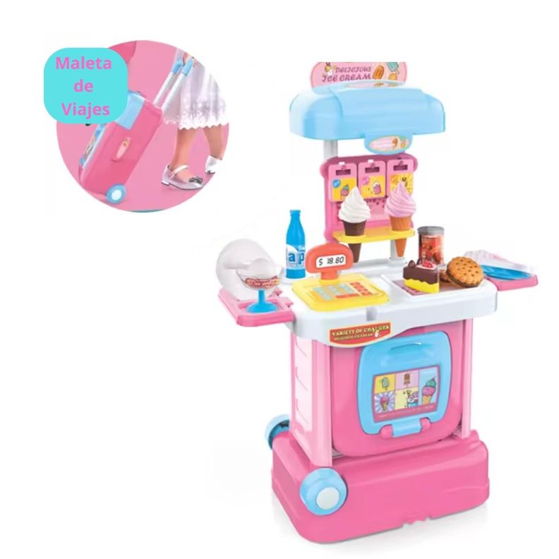 Cocina Juguete Infantil Con Maleta Luz y Sonido 15 Piezas-5
