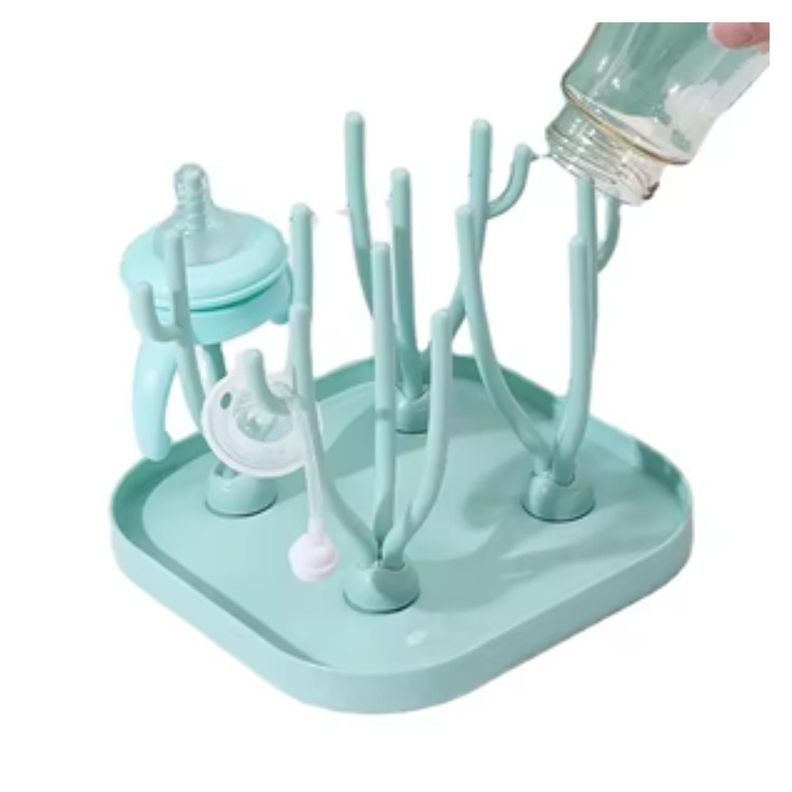 Secador Escurridor Organizador Mamaderas Biberones Celeste-1