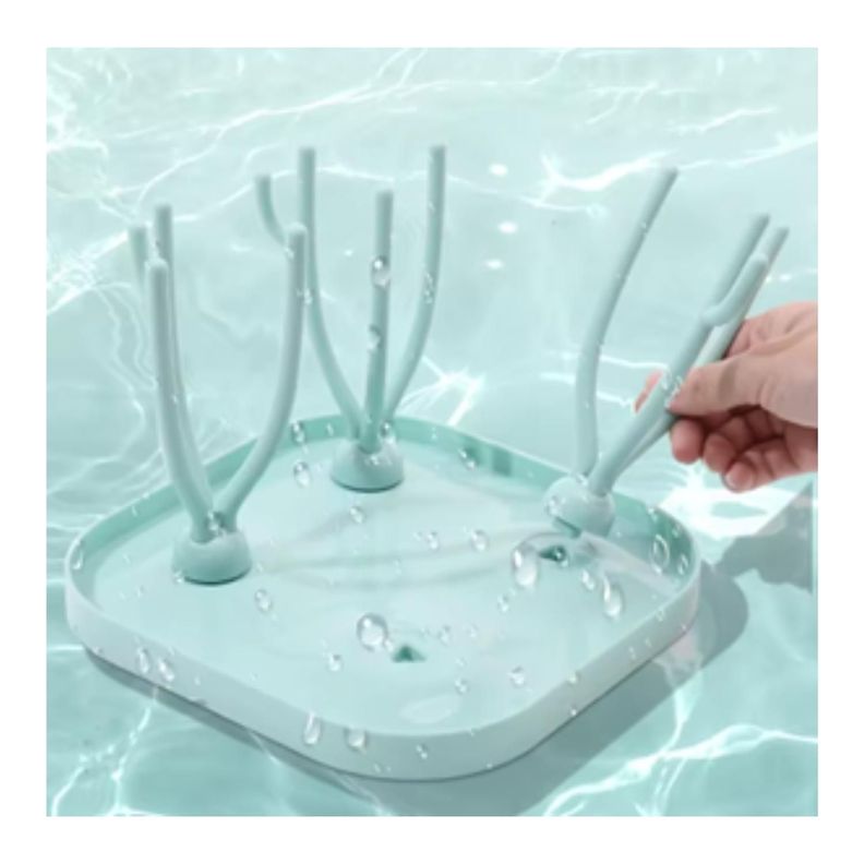 Secador Escurridor Organizador Mamaderas Biberones Celeste-2