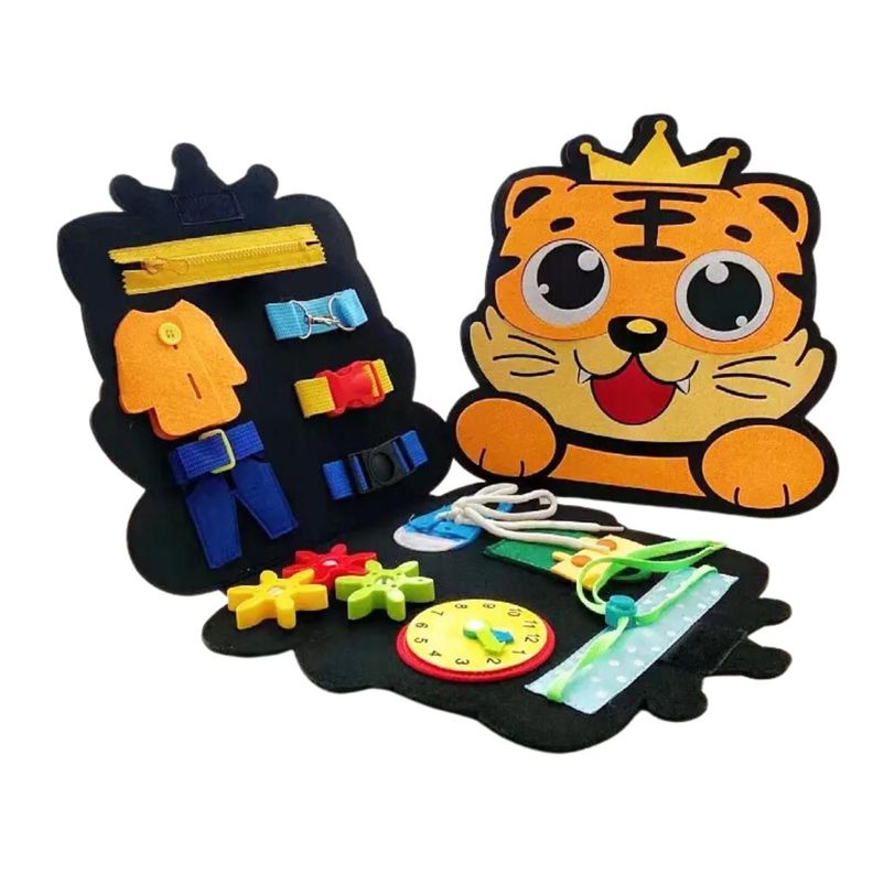 Tablero Sensorial Libro Bebe Desarrollo Sensorial Tigre-0