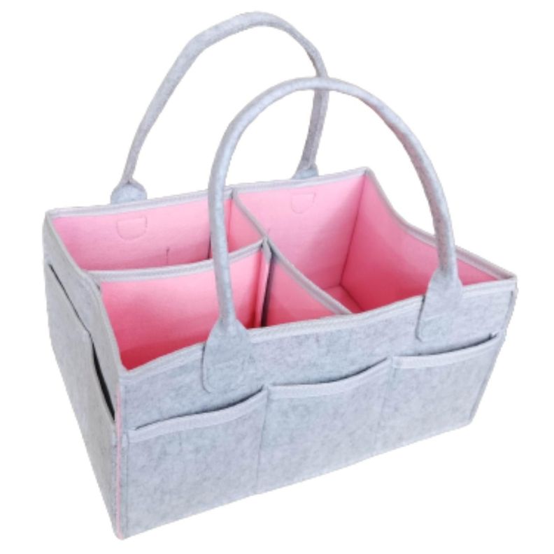Organizador De Pañales Deluxe Para Mudador Rosa-1