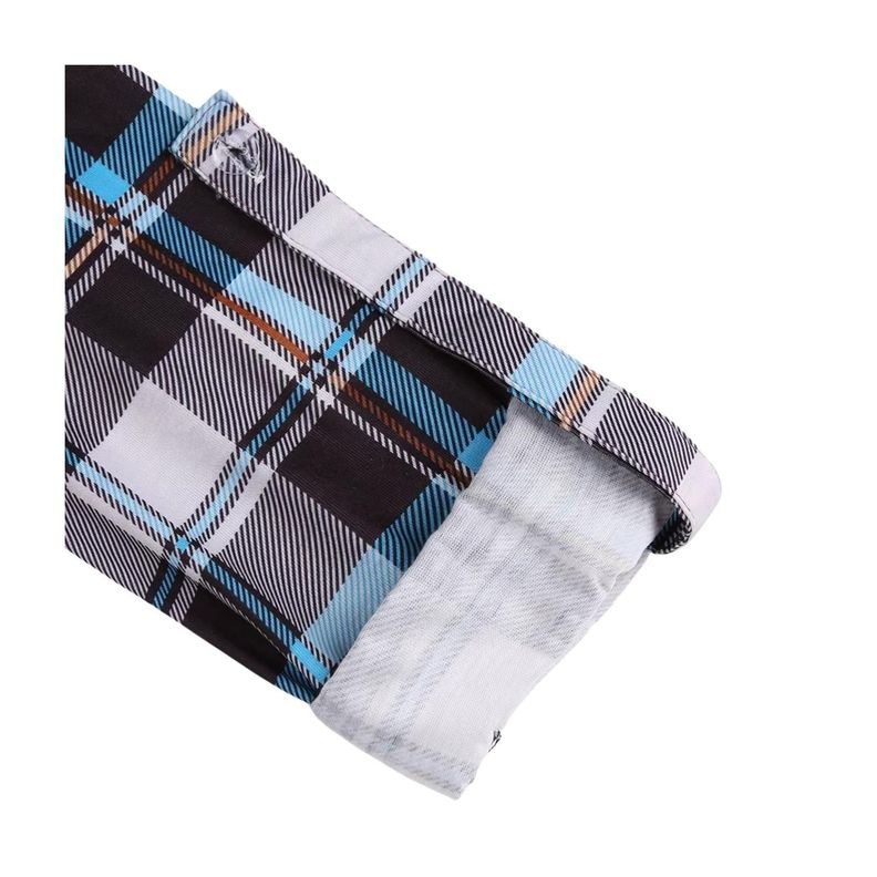 Polera Lactancia Maternidad Camisa Manga Larga Cuadro Negra-1
