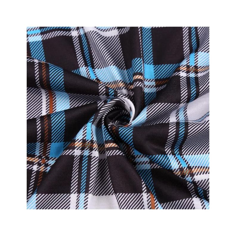 Polera Lactancia Maternidad Camisa Manga Larga Cuadro Negra-6