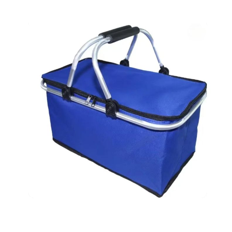 Bolso Termico Plegable Azul Rey Cooler Canasta Picnic-0