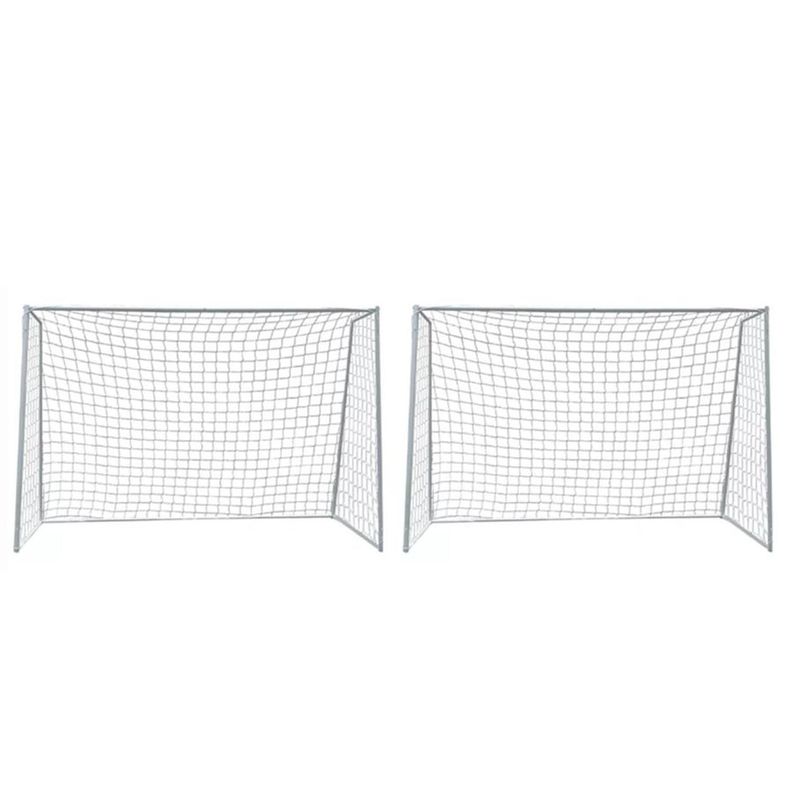 Pack 2 Arcos Futbol Baby Metalico Fierro Red 3X2 Metros Blanco