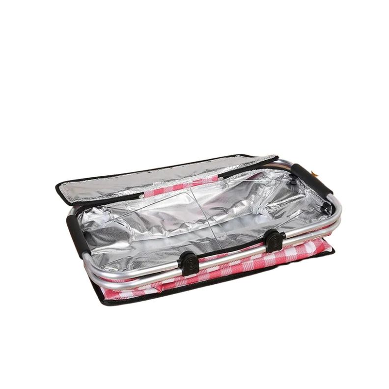 Bolso Termico Plegable Puntos Negros Cooler Canasta Picnic-1