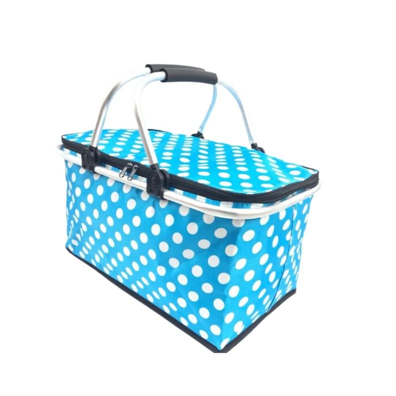 Bolso Termico Plegable Puntos Calipso Canasta Picnic-0