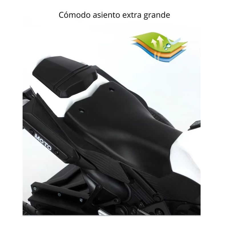 Moto Electrica Auto Juguete A Bateria Luz Sonido 668-2 Roja-1