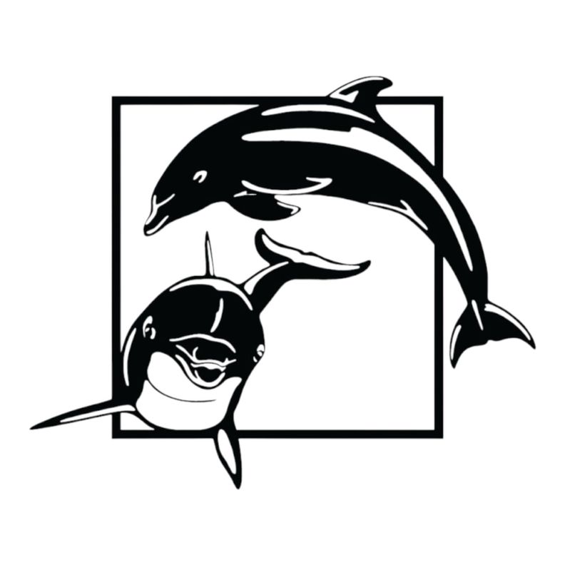 Cuadro decorativo delfines 39x31,9cm-1
