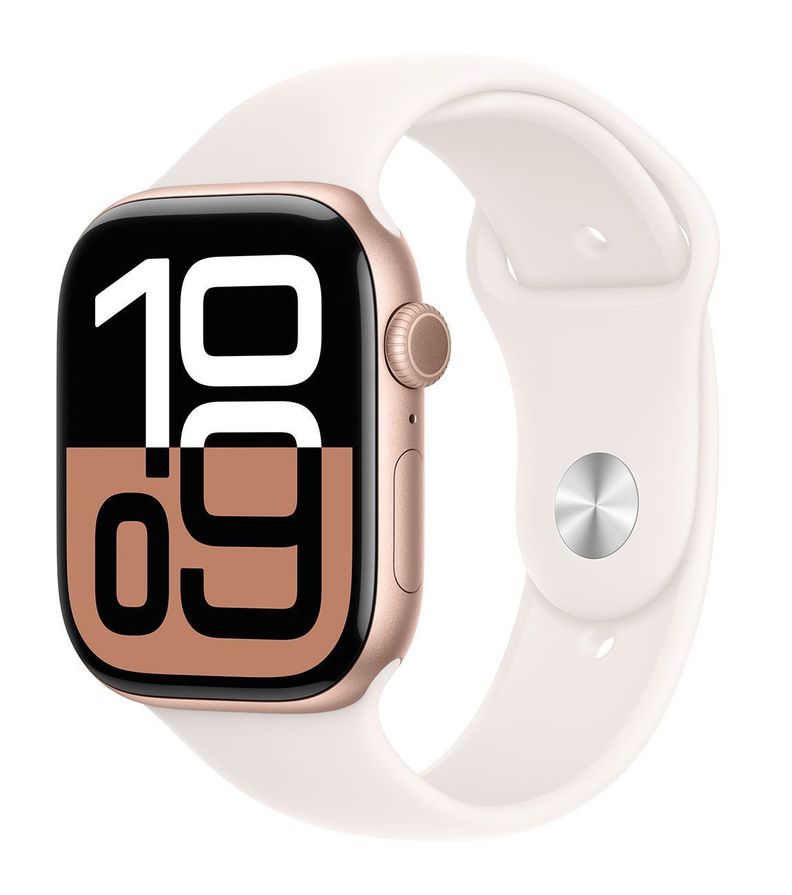 Apple Watch Series 10 Gps 46mm Aluminum Case Sport Band M/l Oro Rosa -0