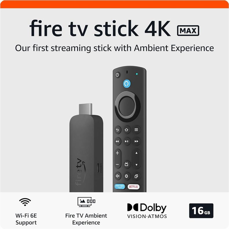 AMAZON FIRE TV STICK 4K MAX COMPATIBLE CON WI-FI 6E-1