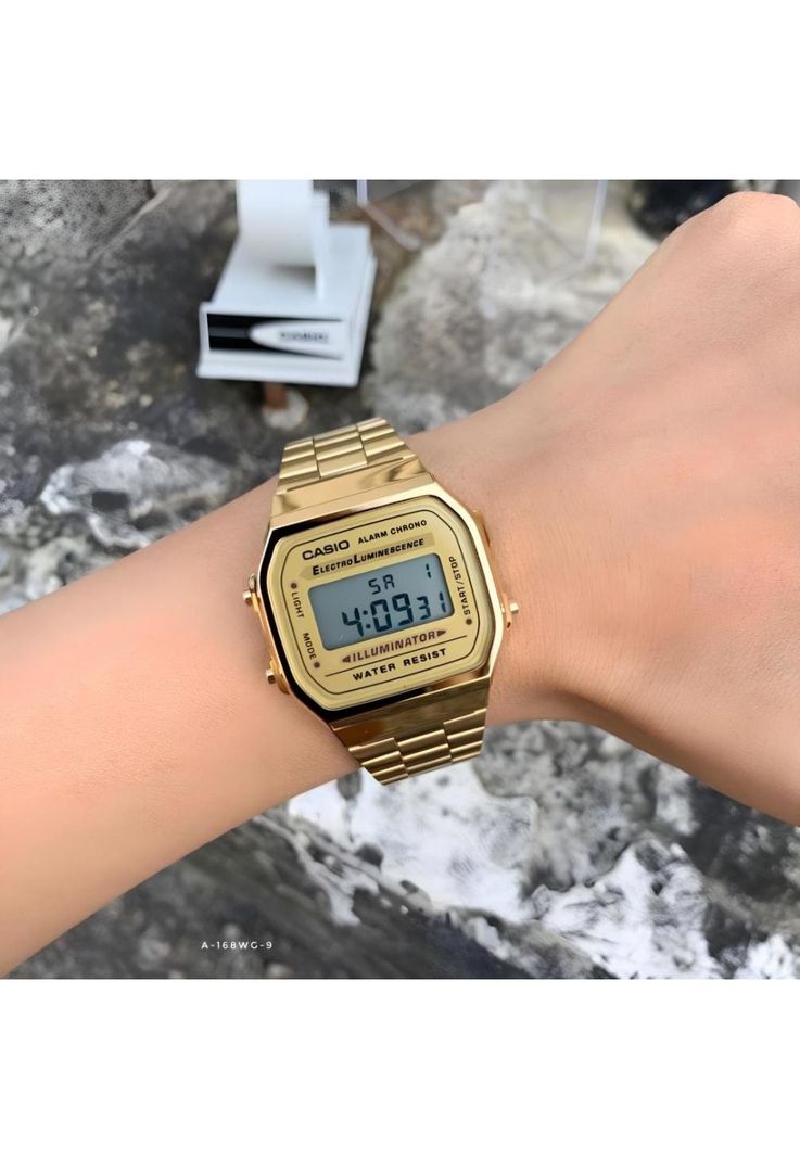 Reloj A-168wg-9 Vintage Digital Metal-4