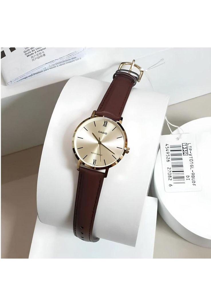 Reloj Ltp-Vt01gl-9b Mujer Analogo Cuero-2