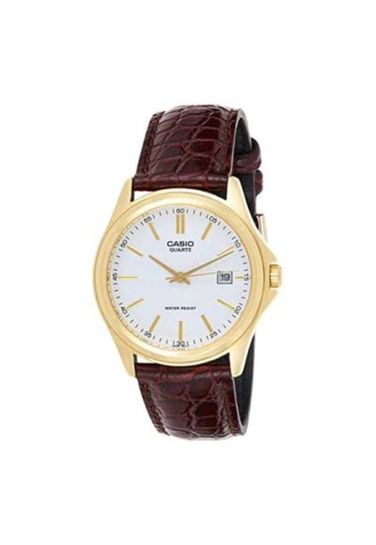 Reloj Mtp-1183q-7a Hombre Analogo Cuero-0