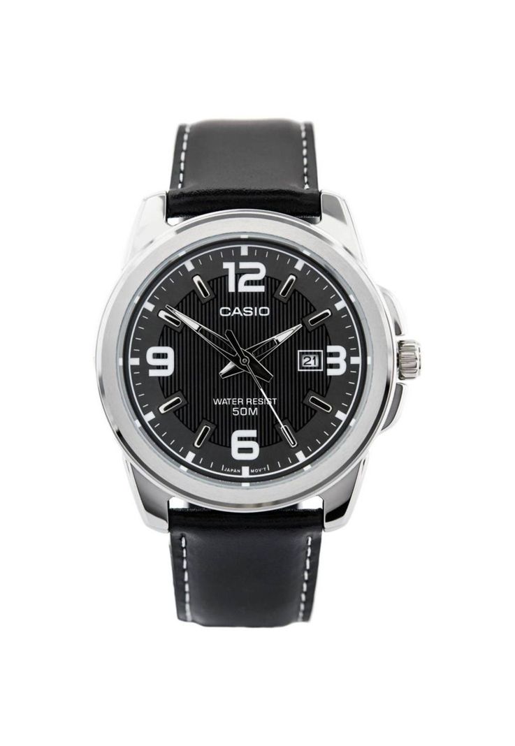 Reloj Mtp-1314l-8av Hombre Analogo Cuero-0