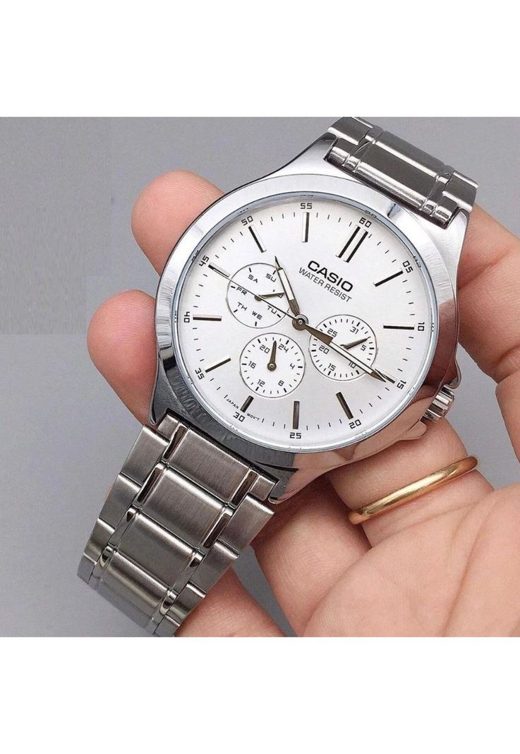 Reloj Mtp-V300d-7a Hombre Analogo Metal-5