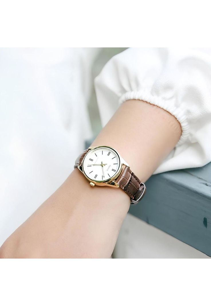 Reloj Ltp-V005gl-7a Mujer Analogo Cuero-2