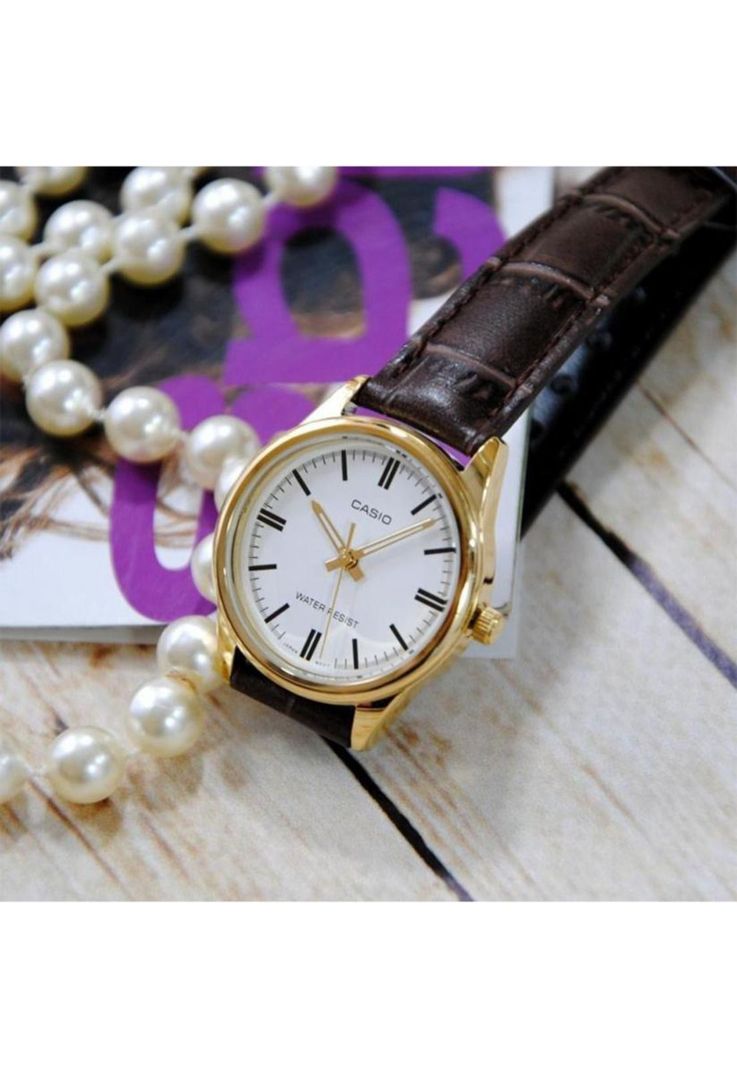 Reloj Ltp-V005gl-7a Mujer Analogo Cuero-4