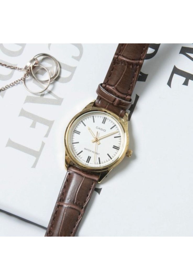 Reloj Ltp-V005gl-7a Mujer Analogo Cuero-5