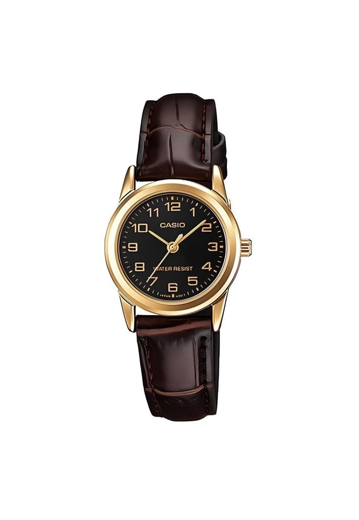 Reloj Ltp-V001gl-1b Mujer Analogo Cuero-0
