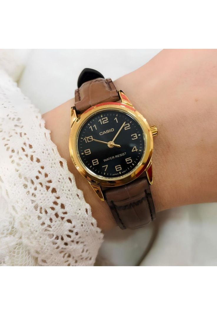 Reloj Ltp-V001gl-1b Mujer Analogo Cuero-2