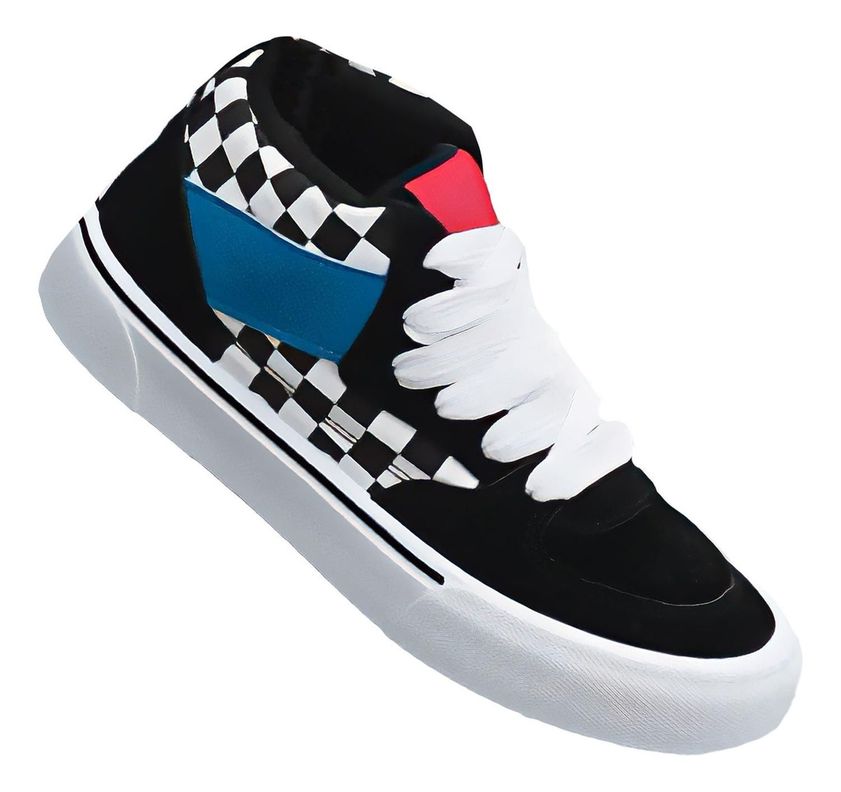 Zapatillas Juvenil Hombre Mujer Urbano Skate Caña Alta 7628-1