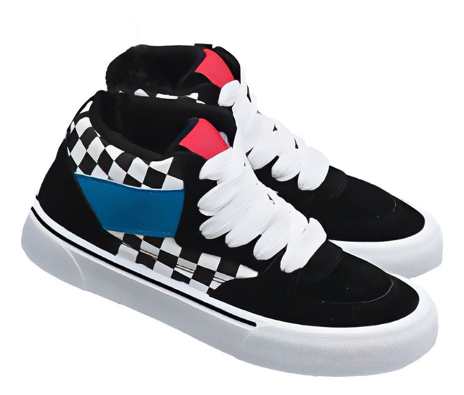 Zapatillas Juvenil Hombre Mujer Urbano Skate Caña Alta 7628-2