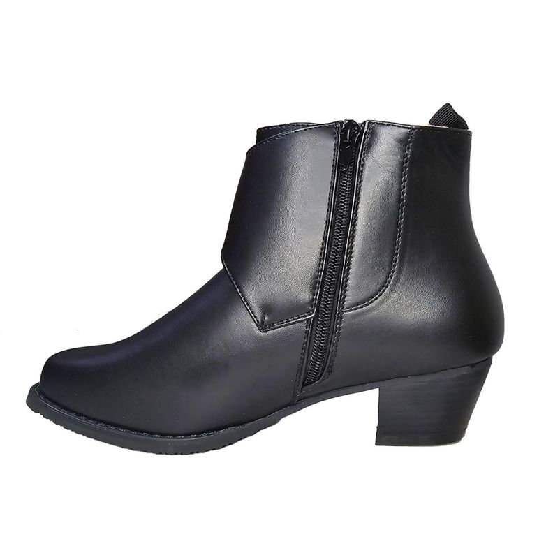 Botín Juvenil de Huaso 7604 Negro con Hebillas y Tacón Bajo-2