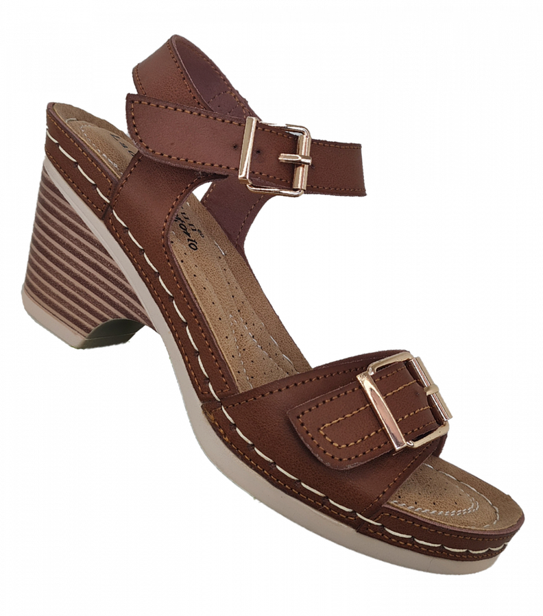 Sandalias Mujer Comodas Con Tacon 3077-0