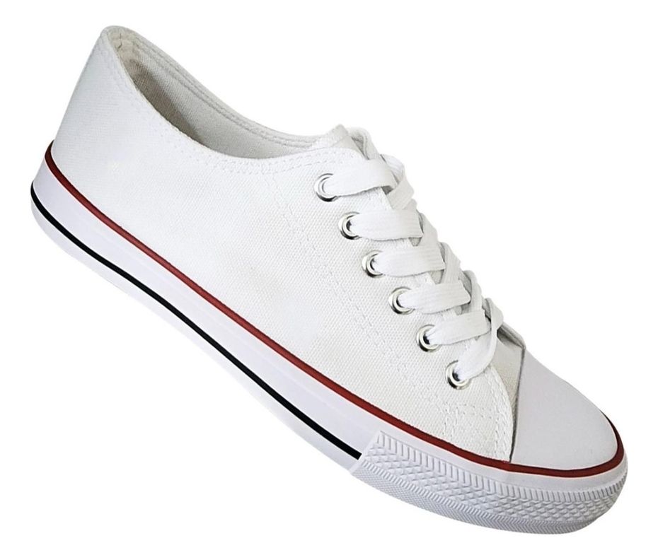 Zapatilla Urbana De Lona mujer Casual - Blanca - 7074-0