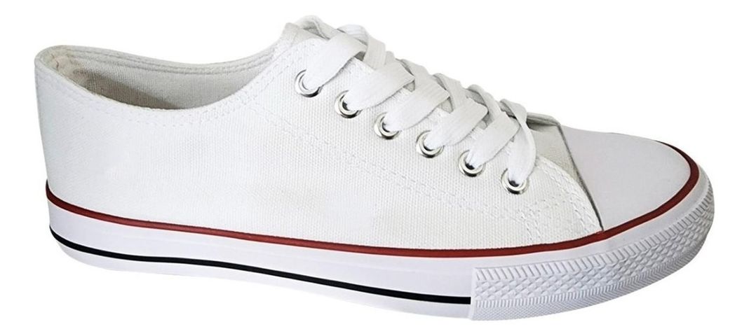 Zapatilla Urbana De Lona mujer Casual - Blanca - 7074-1