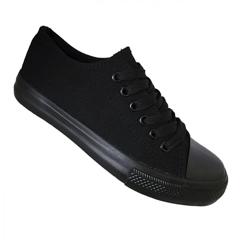 Zapatilla Urbana De lona Casual - Negro - 7080-0
